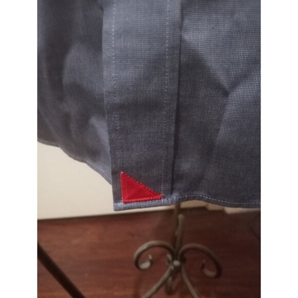 Untuckit Shirt Mens Medium M Blue Petrus WF Short Sleeve Regular Fit Button Up - Picture 3 of 10